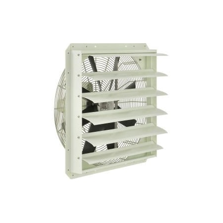 Global Equipment 24" Corrosion Resistant Exhaust Fan with Shutter - Direct Drive - 1/2 HP - 3920 CFM - 115V APB-24D